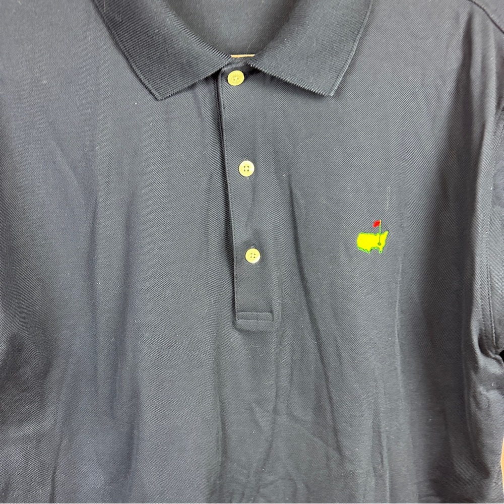 Masters Collection 60s Two-Ply Mercerized 100% Cotton Navy Golf Polo Shirt Sz L - Picture 2 of 6